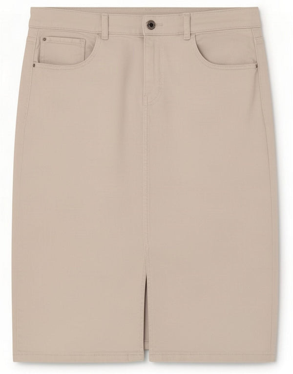 Marks & Spencer Dame denimnederdel UK 14 Large W32 White Cotton