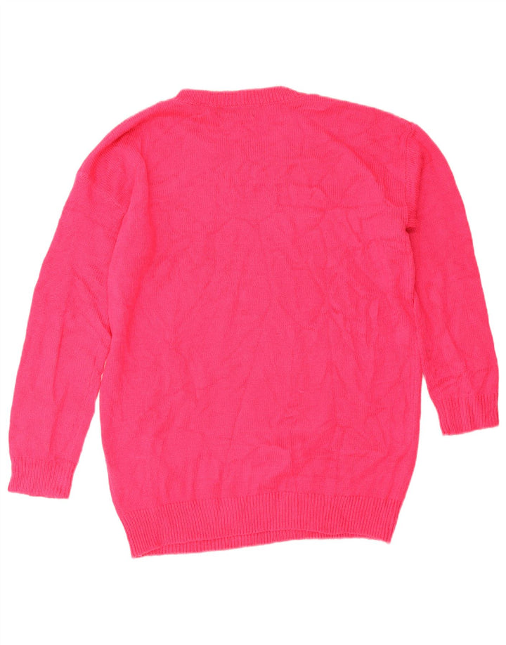 Marks & Spencer Dame sweater med rund hals DK 14 Medium Pink Christmas