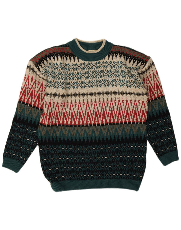 Esprit Dame sweater med rund hals EU 40 Medium Flerfarvet Fair Isle