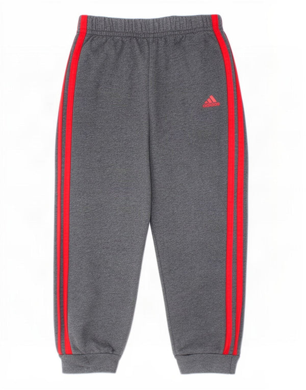 Adidas Drenge Træningsdragt Bukser Joggers 3-4 År Grå Bomuld