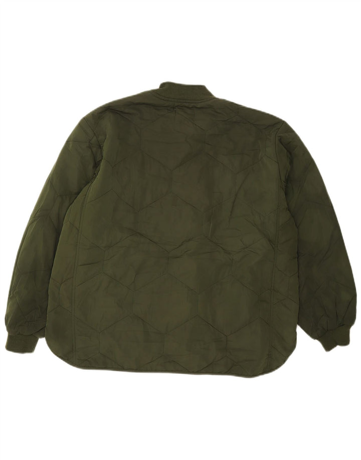 Whistles Dame Oversized Quiltet Jakke UK 6 XS Grøn Polyester