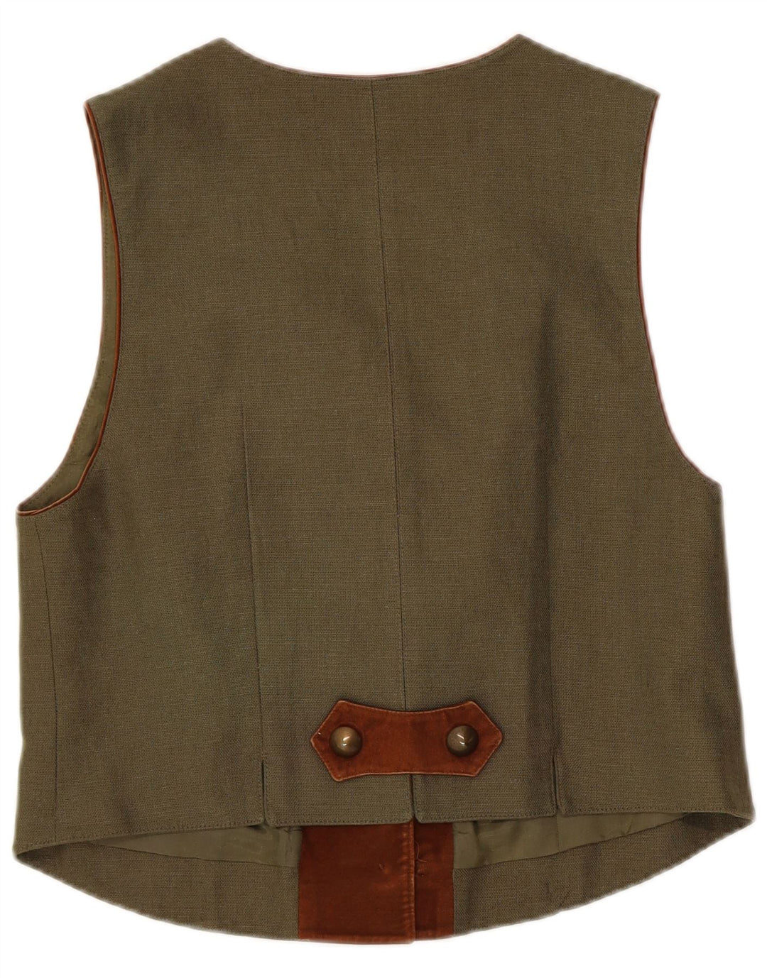 C&A Damevest UK 14 Medium Khaki Floral Linen