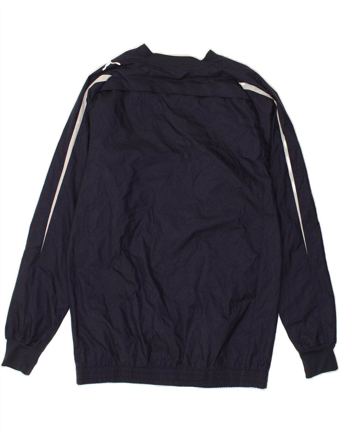 PUMA Mens Pullover Tracksuit Top Jacket UK 34/36 Small Navy Blue Nylon | Vintage Puma | Thrift | Second-Hand Puma | Used Clothing | Messina Hembry 