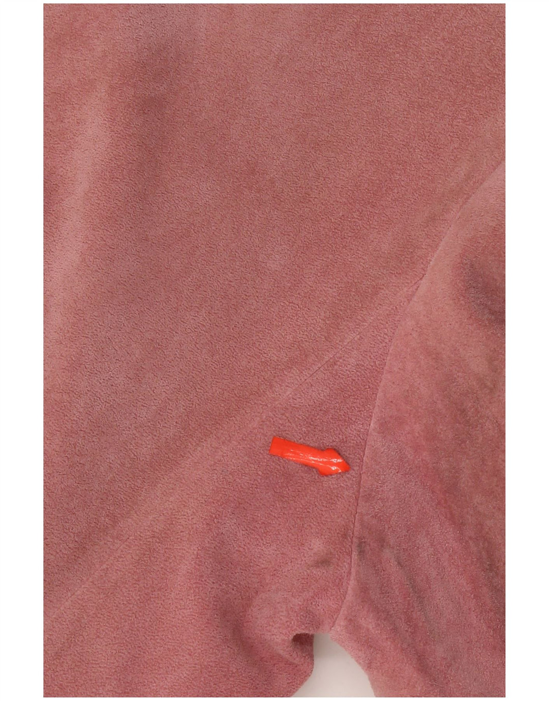 VINTAGE Dame 2-knaps ruskindsblazerjakke IT 46 Large Pink Læder
