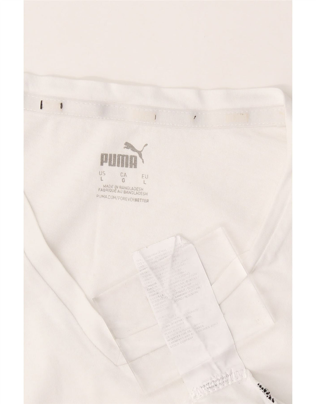 PUMA Mens T-Shirt Top Large White Cotton Vintage Puma and Second-Hand Puma from Messina Hembry 