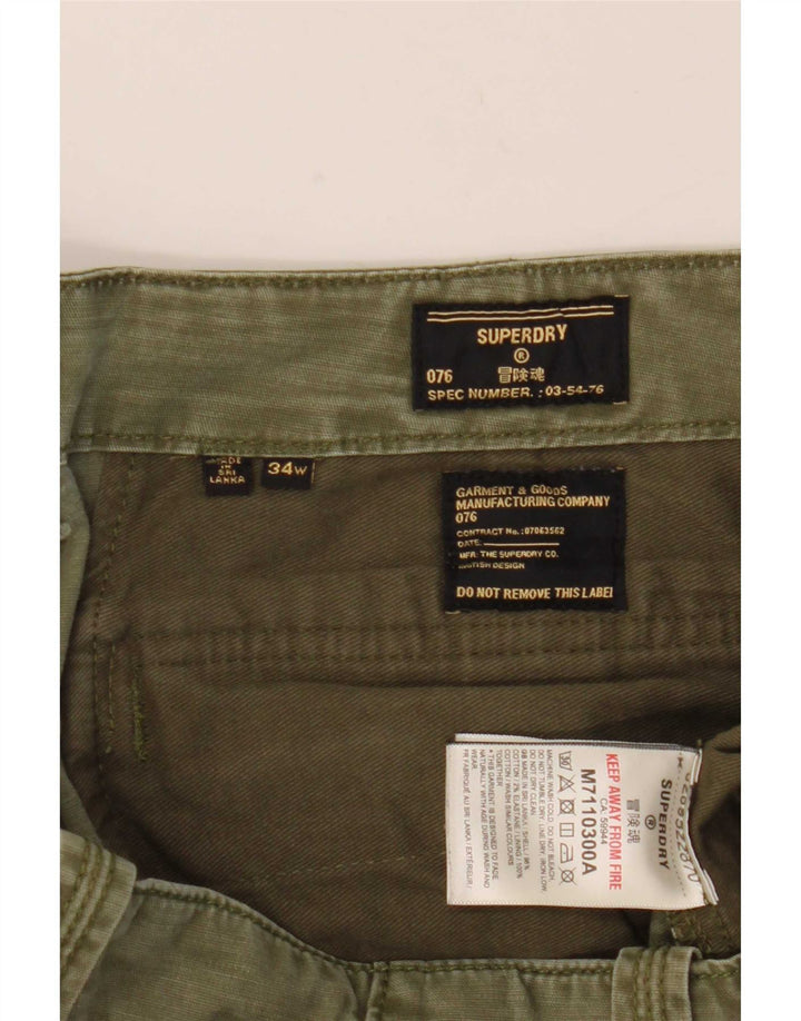 Superdry Herre Cargo Shorts W34 Large Khaki Bomuld