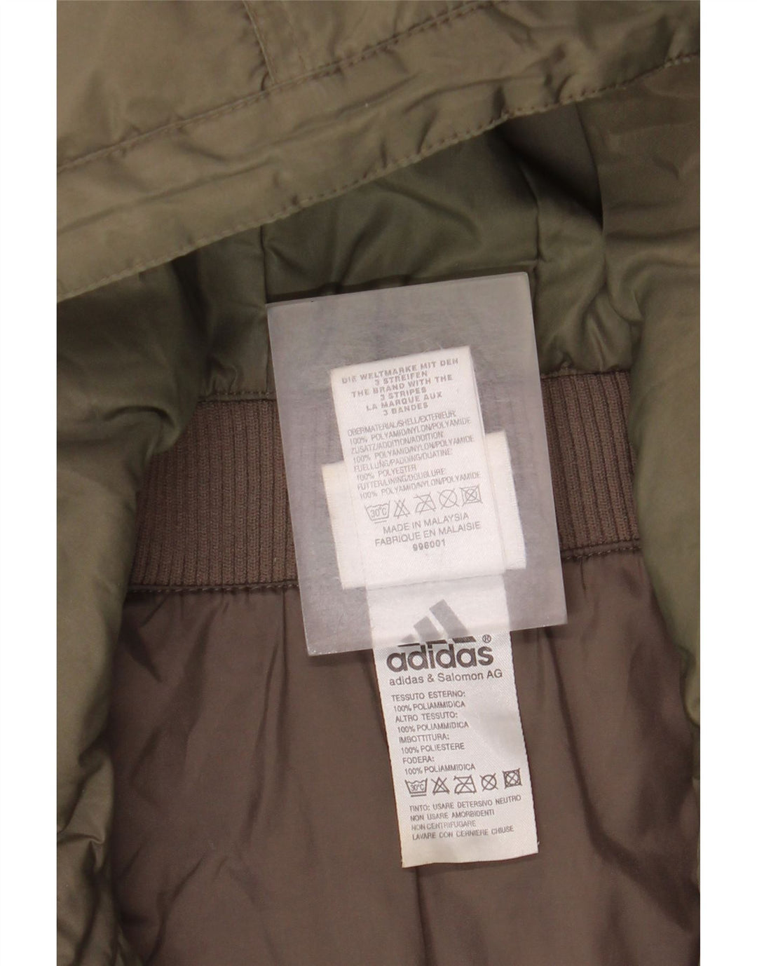 Adidas drenge hætte vindjakke 15-16 år Khaki polyamid