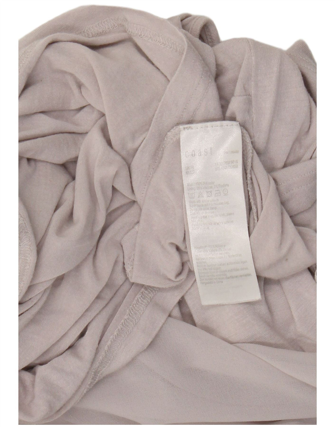 Coast Dame Asymmetrisk Bluse Top UK 16 Large Grey Floral Polyester