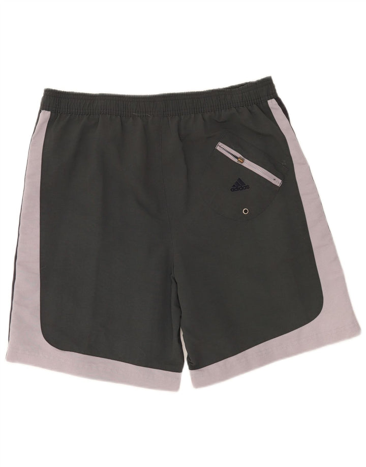 Adidas Badeshorts til mænd mellemgrå Colourblock Polyester