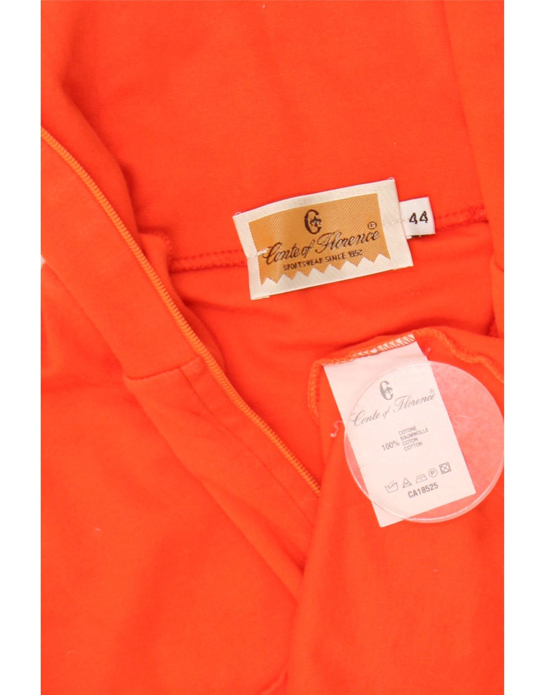 Conte of Florence Dame Zip Neck Top Langærmet IT 44 Medium Orange