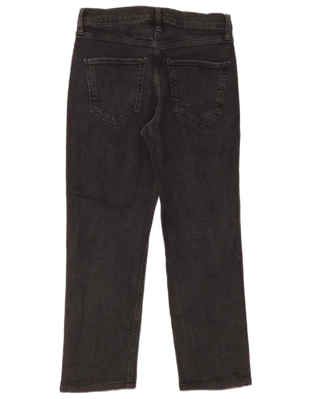 Zara Dame Cropped Jeans EU 40 Medium W30 L26 Sort