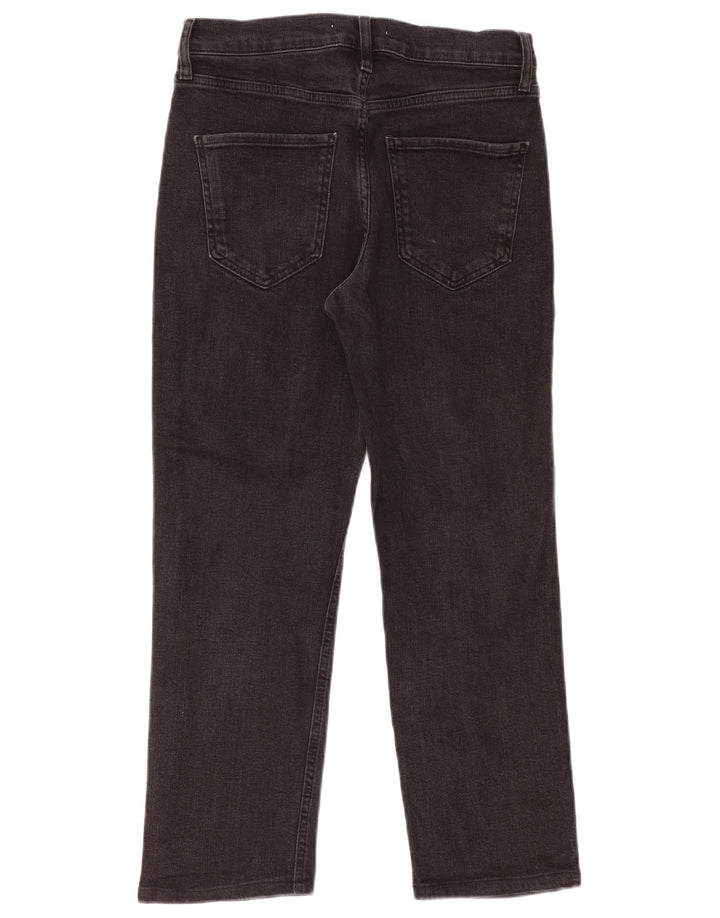 Zara Dame Cropped Jeans EU 40 Medium W30 L26 Sort