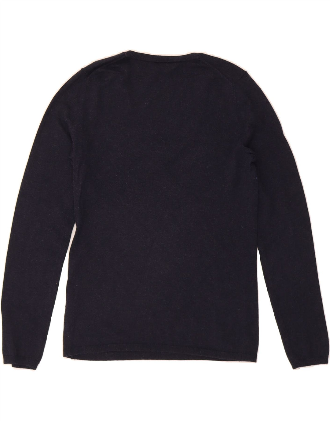 TOMMY HILFIGER Womens V-Neck Jumper Sweater UK 12 Medium Navy Blue Wool Vintage Tommy Hilfiger and Second-Hand Tommy Hilfiger from Messina Hembry 