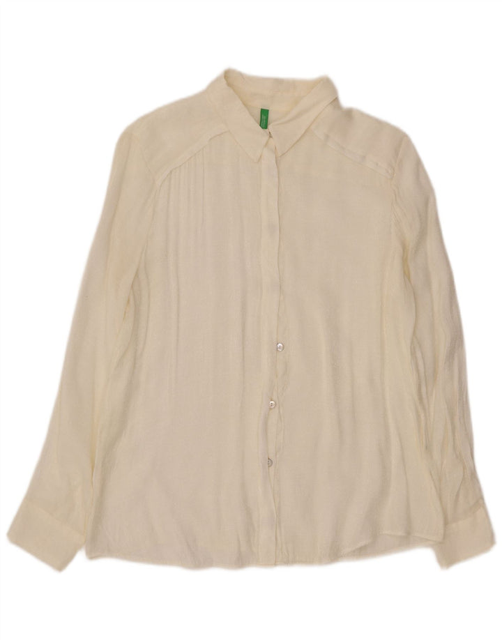 Benetton Dameskjorte UK 18 XL Hvid