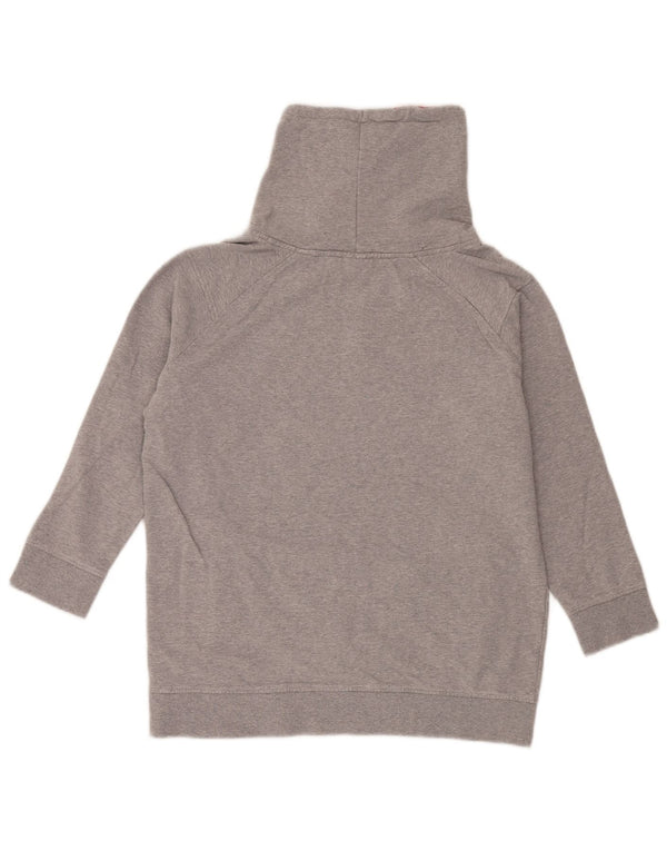 Ellesse Dame Grafisk Sweatshirt Jumper UK 16 Stor Grå Bomuld