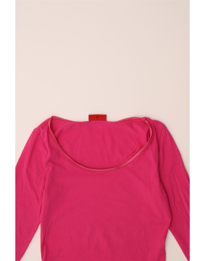 HUGO BOSS Womens Top 3/4 Sleeve UK 6 XS Pink Vintage Hugo Boss and Second-Hand Hugo Boss from Messina Hembry 