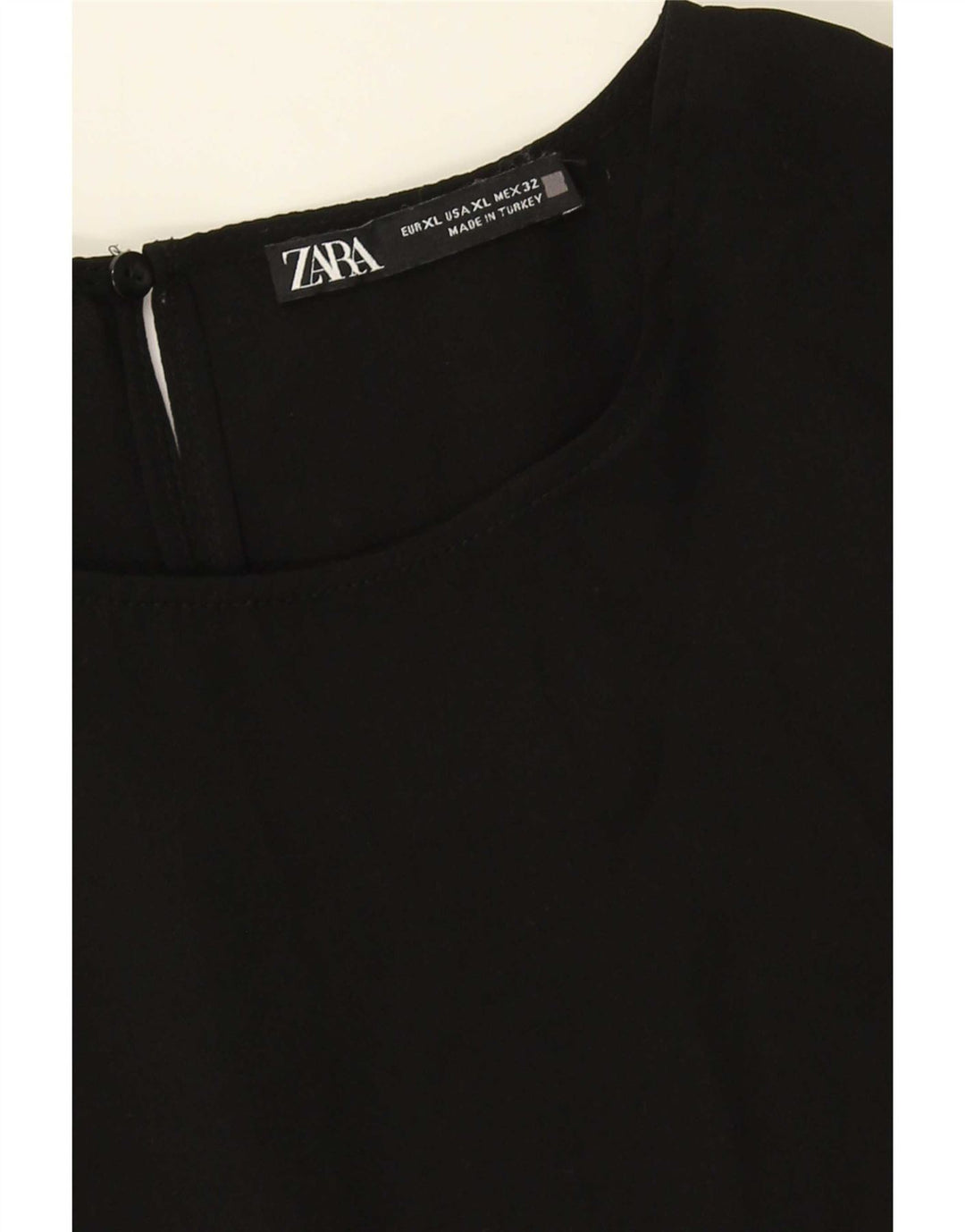 Zara Dame 3/4 ærme Skift Kjole UK 18 XL Sort