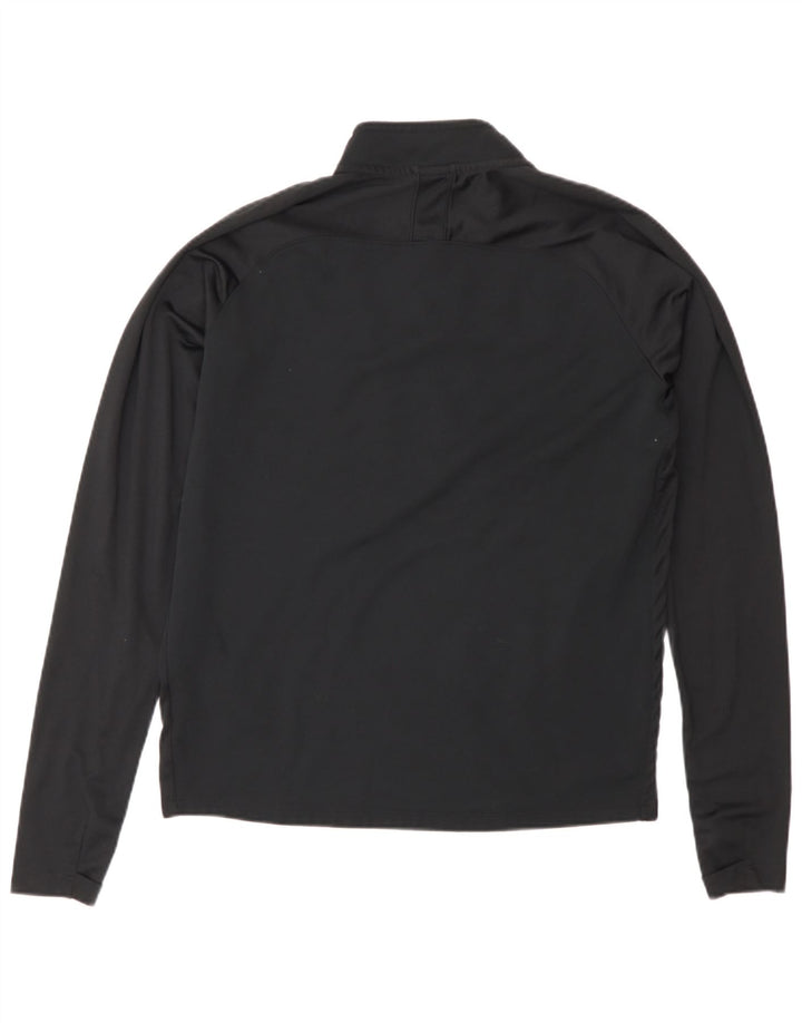 Nike Pullover med lynlås til mænd, træningsdragt, lille sort polyester
