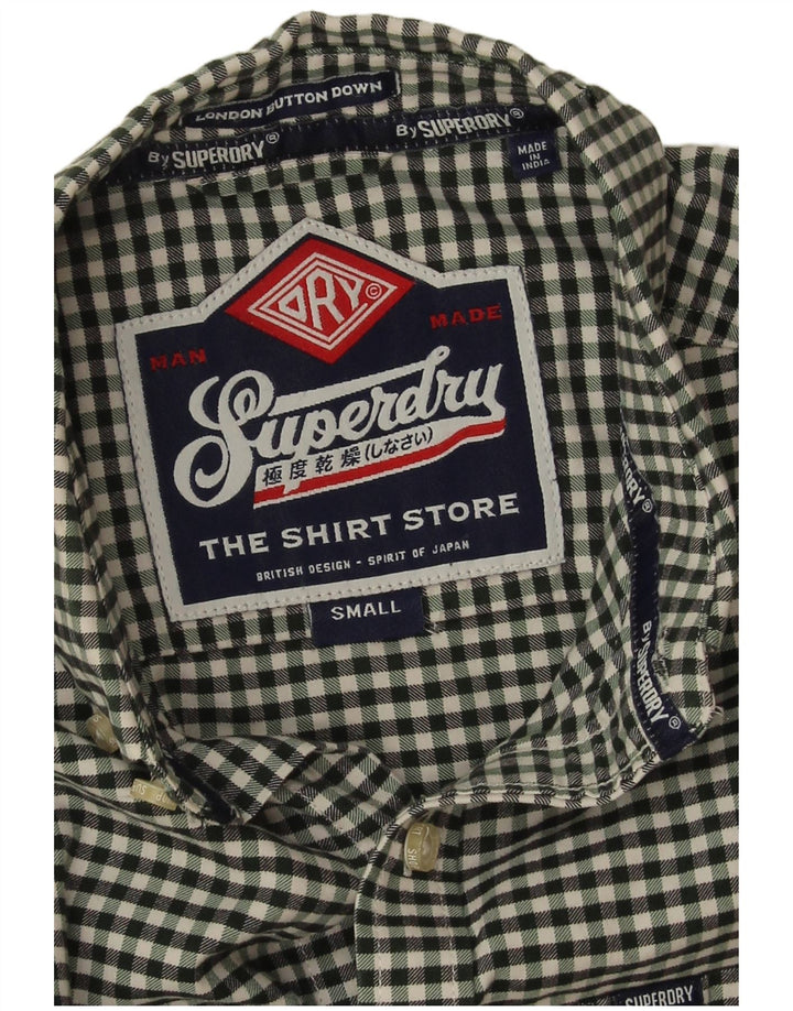 Superdry Herreskjorte Lille grøn Gingham Bomuld