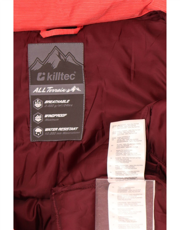 Killtec Dame Hætte Oversized Polstret Jakke UK 18 XL Rød Polyester