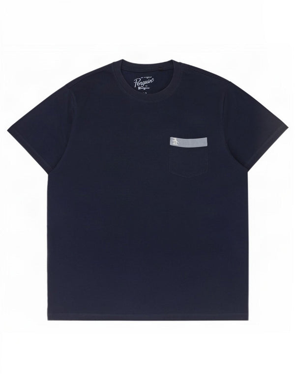 Penguin Herre T-Shirt Top Stor Marineblå Bomuld