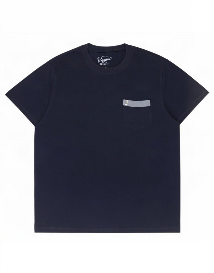 Penguin Herre T-Shirt Top Stor Marineblå Bomuld
