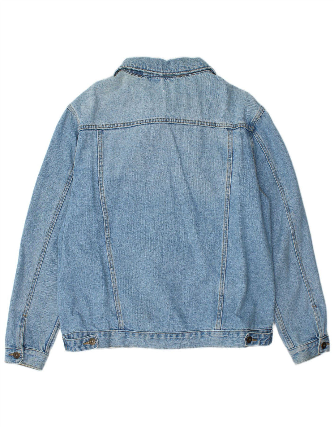 VINTAGE Womens Denim Jacket UK 18 XL Blue Cotton