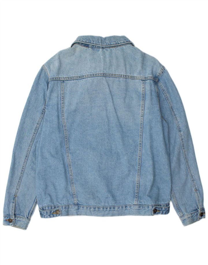 VINTAGE Womens Denim Jacket UK 18 XL Blue Cotton