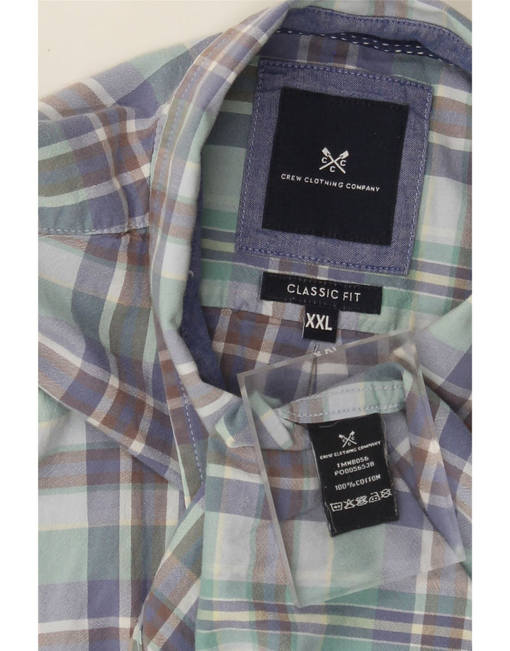CREW TØJ Herre Classic Fit skjorte 2XL flerfarvet ternet bomuld