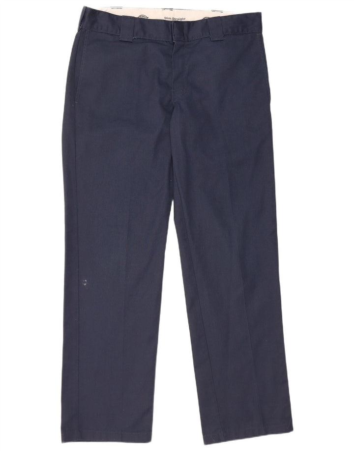Dickies Herre Slim Straight Casual Bukser W33 L32 Marineblå Polyester