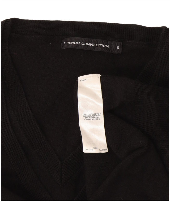 French Connection Herre V-hals sweater lille sort bomuld