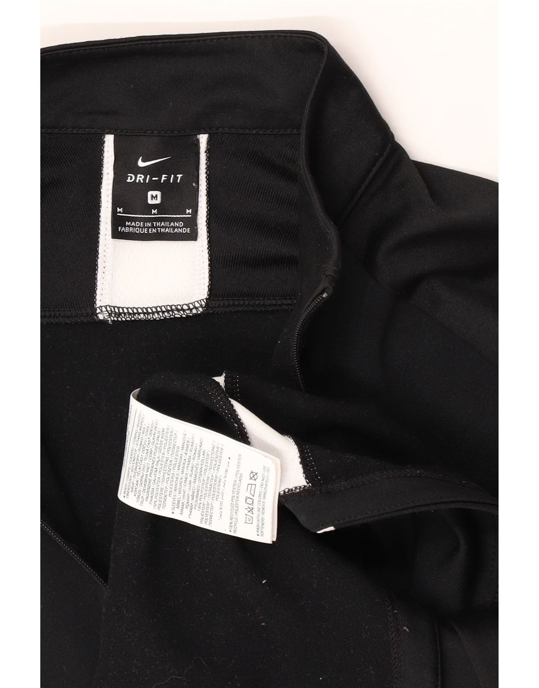 Nike Dri Fit Sweatshirt med lynlås til mænd Medium Sort Colourblock