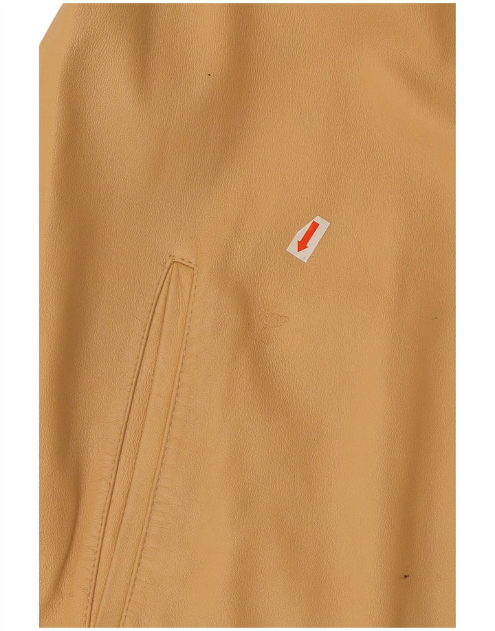 Din sjette sans læderfrakke til kvinder UK 12 Medium Beige