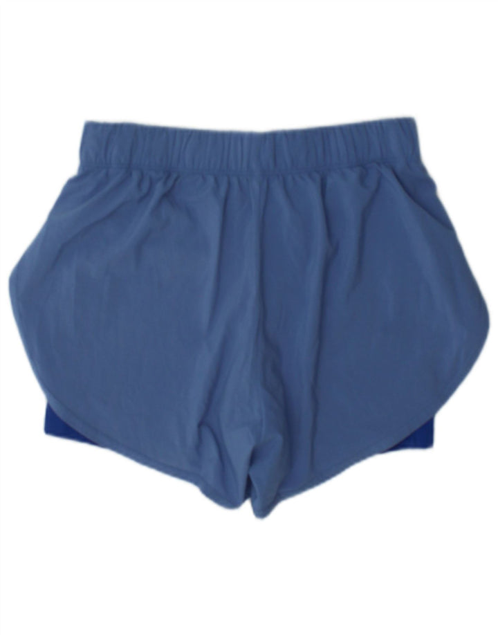 Nike Dame Dri Fit sportsshorts UK 12 Medium Blue