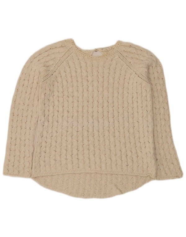 Zara piger sweater med rund hals 11-12 år Off White Bomuld