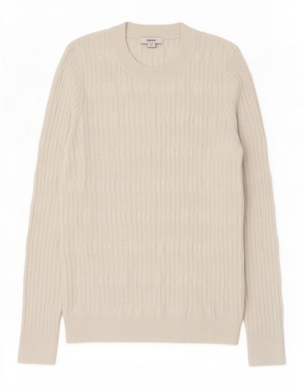 Reiss Dame sweater med rund hals DK 12 Medium hvid stribet polyamid