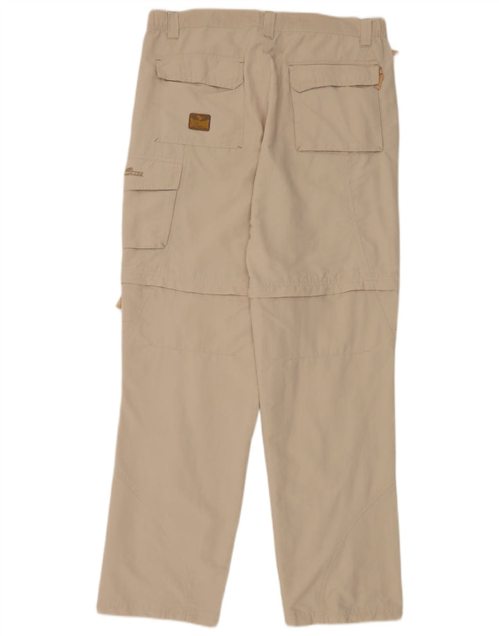 Moorhead Herre Straight Cargo Bukser W34 L34 Beige Polyamid