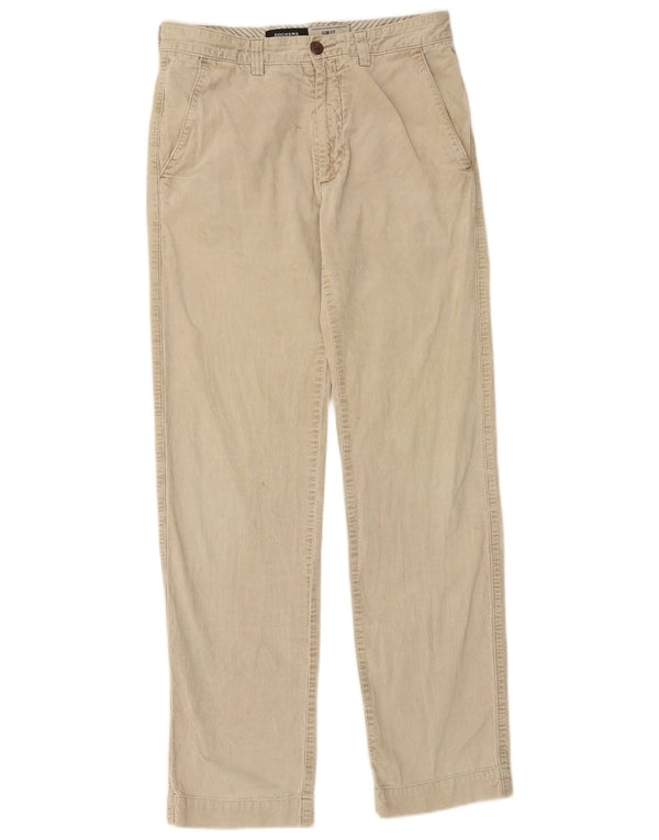 DOCKERS Mens Straight Corduroy Trousers W30 L32 Beige