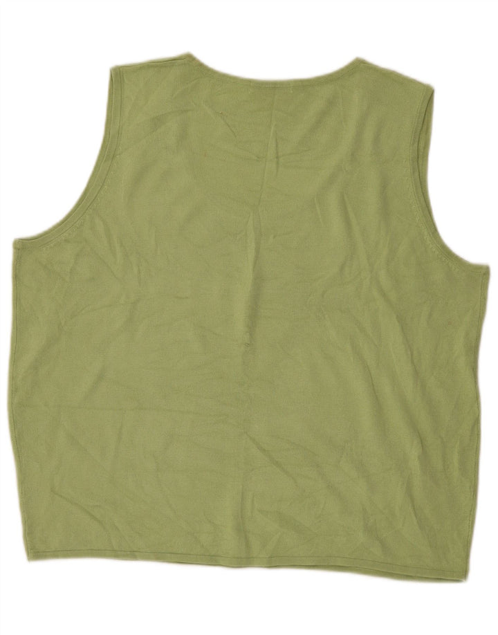 MARKS & SPENCER Dame Oversized Vest Tank Top UK 18 XL Grøn