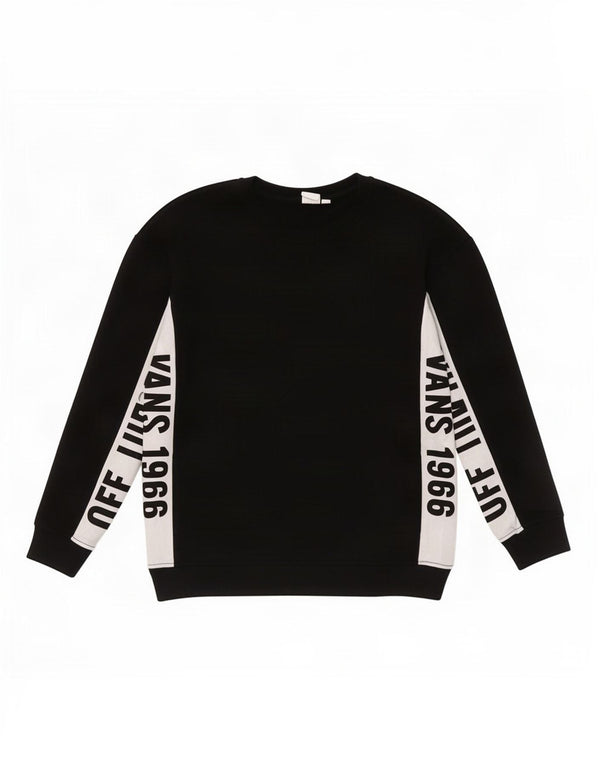 Vans Herre grafisk sweatshirt Jumper XS Sort Colourblock Bomuld