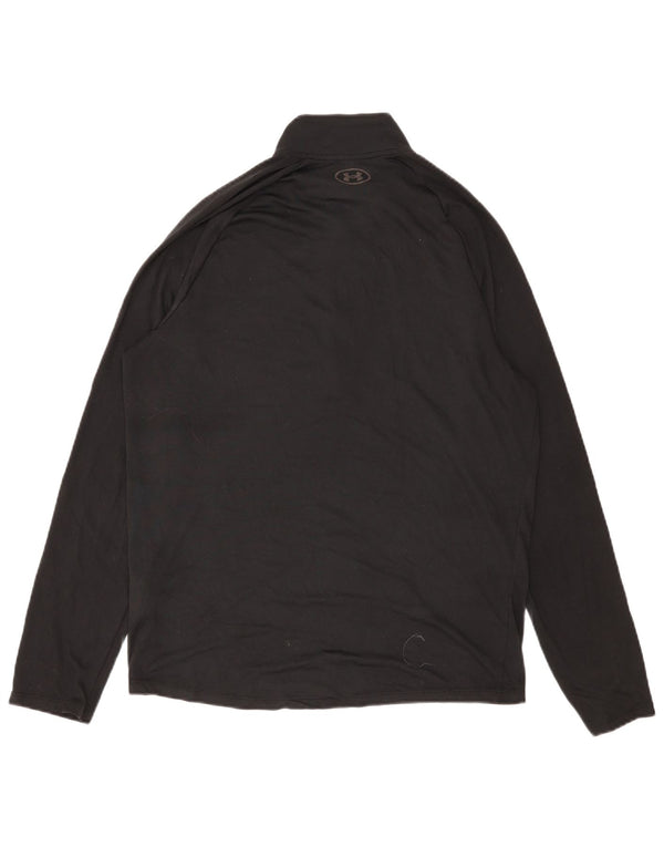 Under Armour Herre Zip Neck Top Langærmet XL Sort Polyester