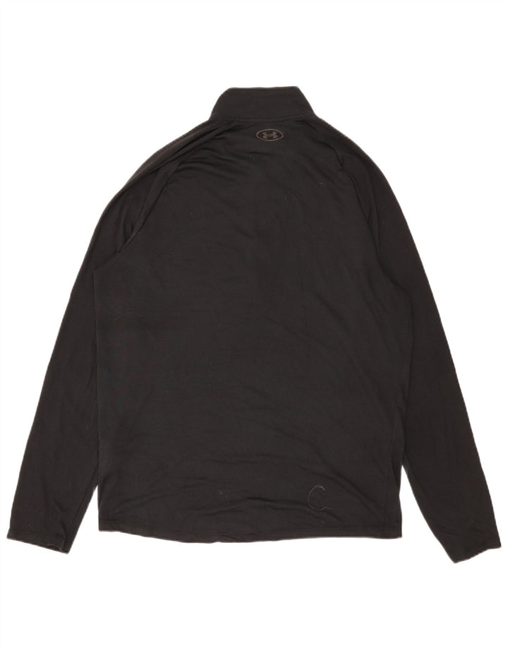 Under Armour Herre Zip Neck Top Langærmet XL Sort Polyester