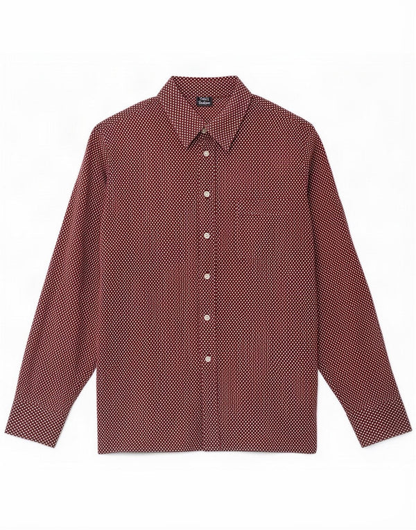 Vintage herreskjorte medium brun geometrisk