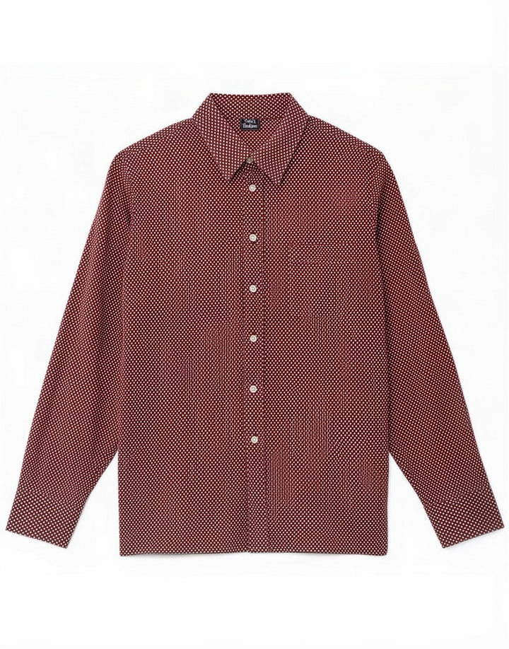 Vintage herreskjorte medium brun geometrisk