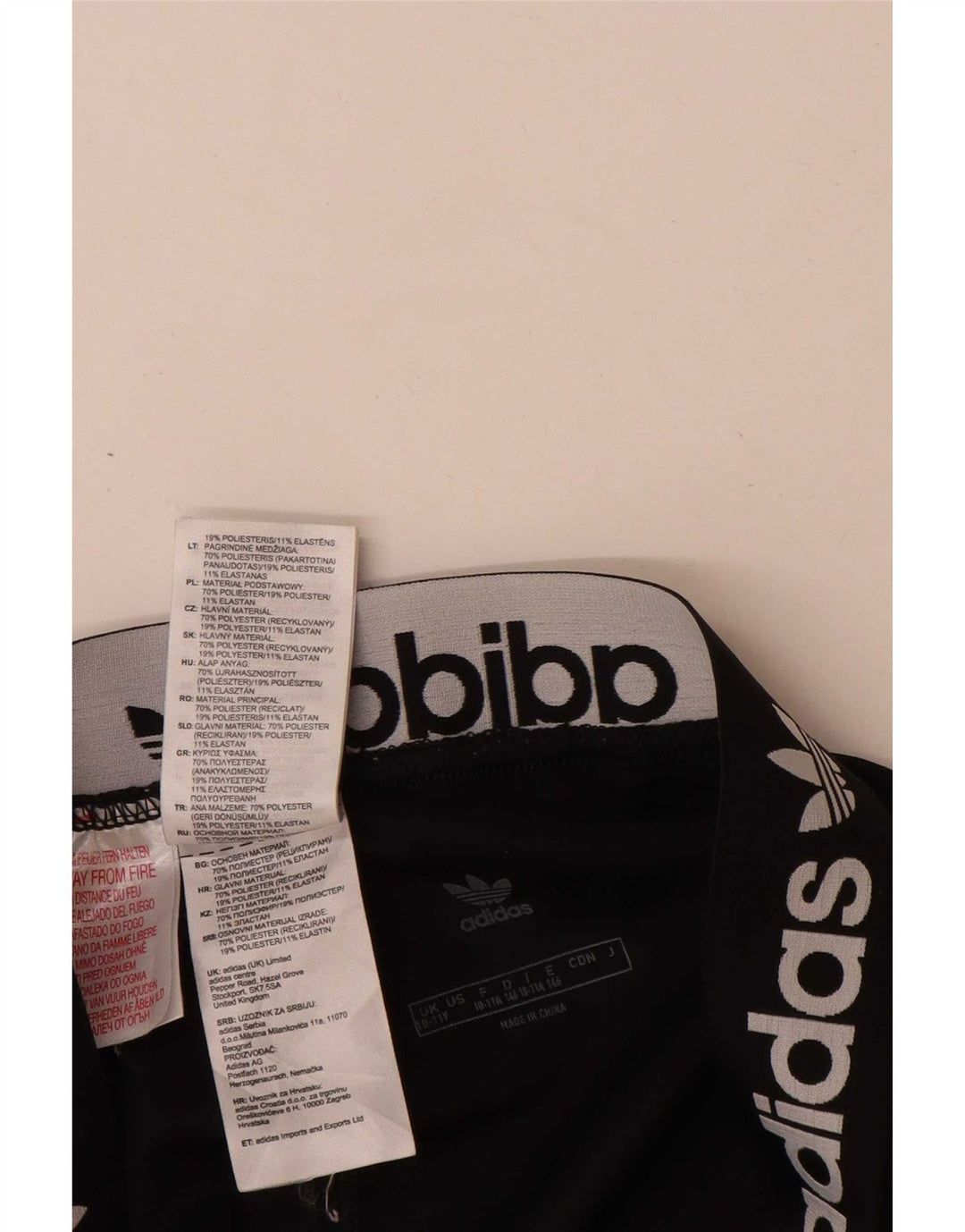 Adidas piger grafiske leggings 11-12 år sort polyester
