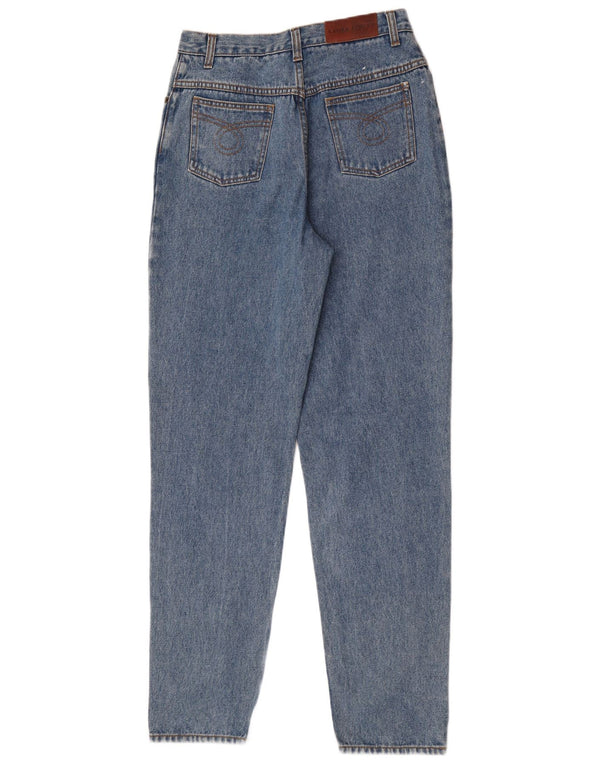 Laura Ashley Kvinder Højtaljede tilspidsede Jeans UK 12 Medium W28 L32 Blå