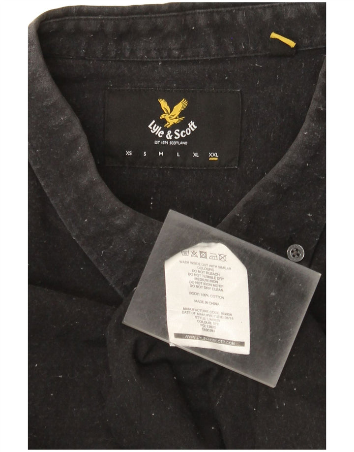 Lyle & Scott Herreskjorte 2XL Sort Flecked Bomuld