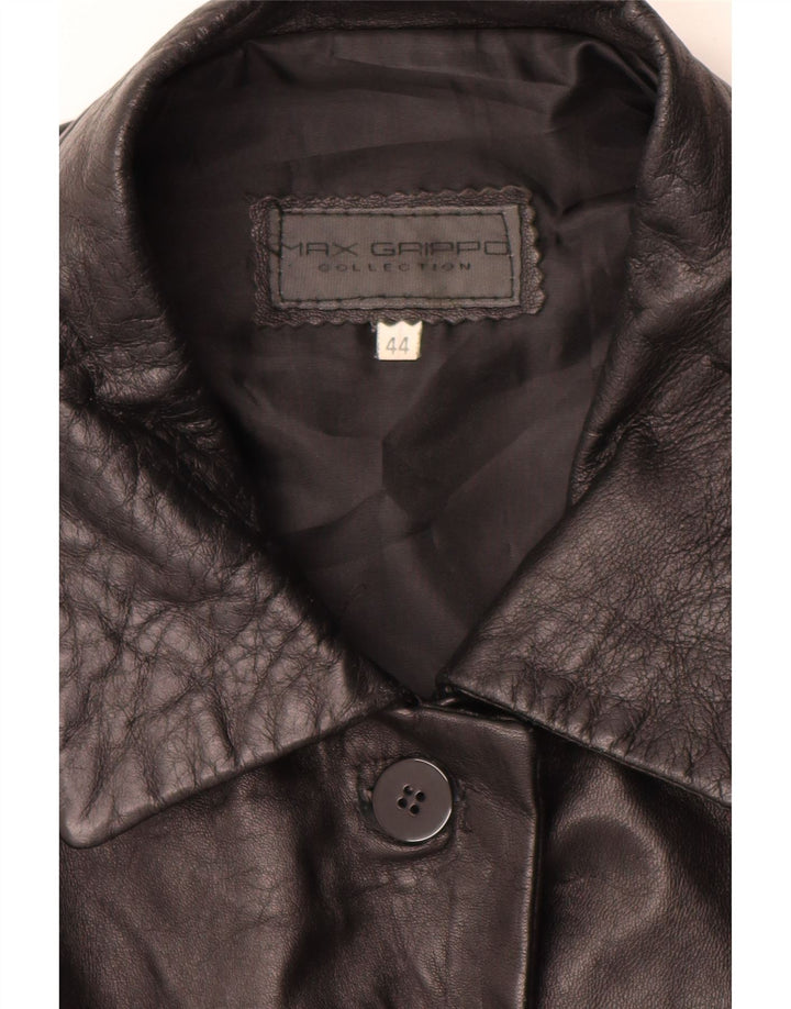 Max Grippo Dame Læderjakke EU 44 XL Sort Læder