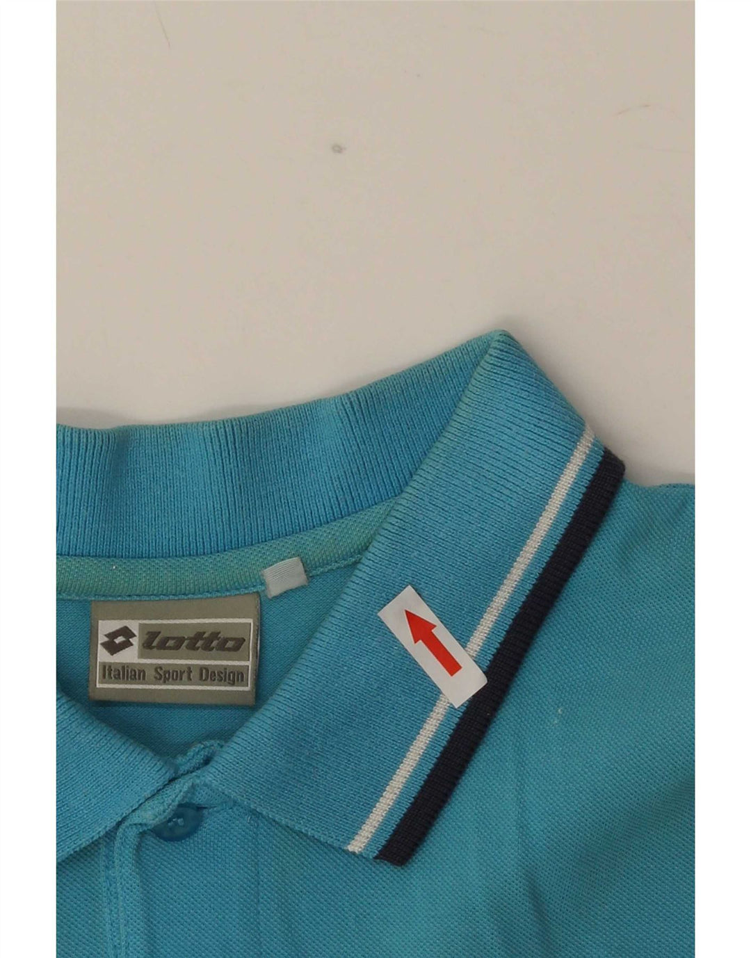Lotto Herre poloshirt Medium blå stribet bomuld