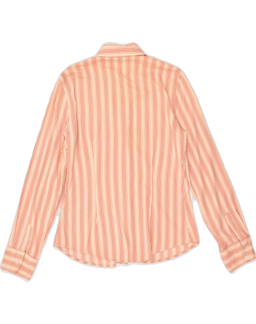 BEST COMPANY Womens Shirt UK 12 Medium Orange Striped | Vintage Best Company | Thrift | Second-Hand Best Company | Used Clothing | Messina Hembry 